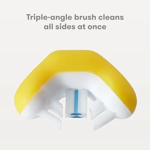 Frida Baby Training Toothbrush for Toddlers (Pack of 2) | Triple-Angle Bristles for Gentle Cleaning thumbnail 3