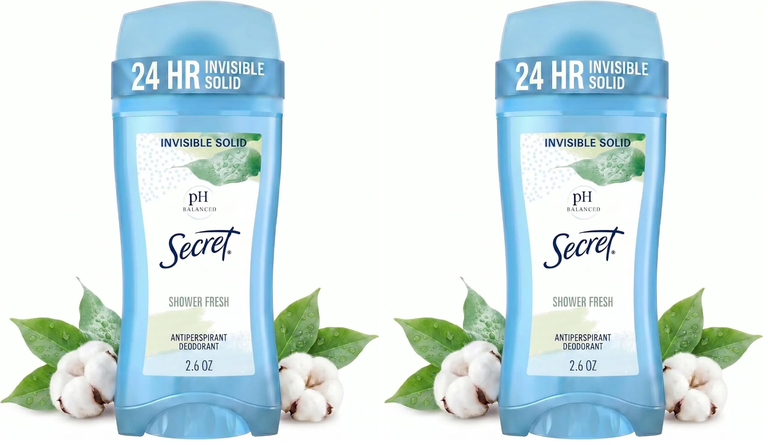 Secret Shower Fresh Invisible Solid Antiperspirant Deodorant for Women, 2.6 oz (Pack of 2) - main product image