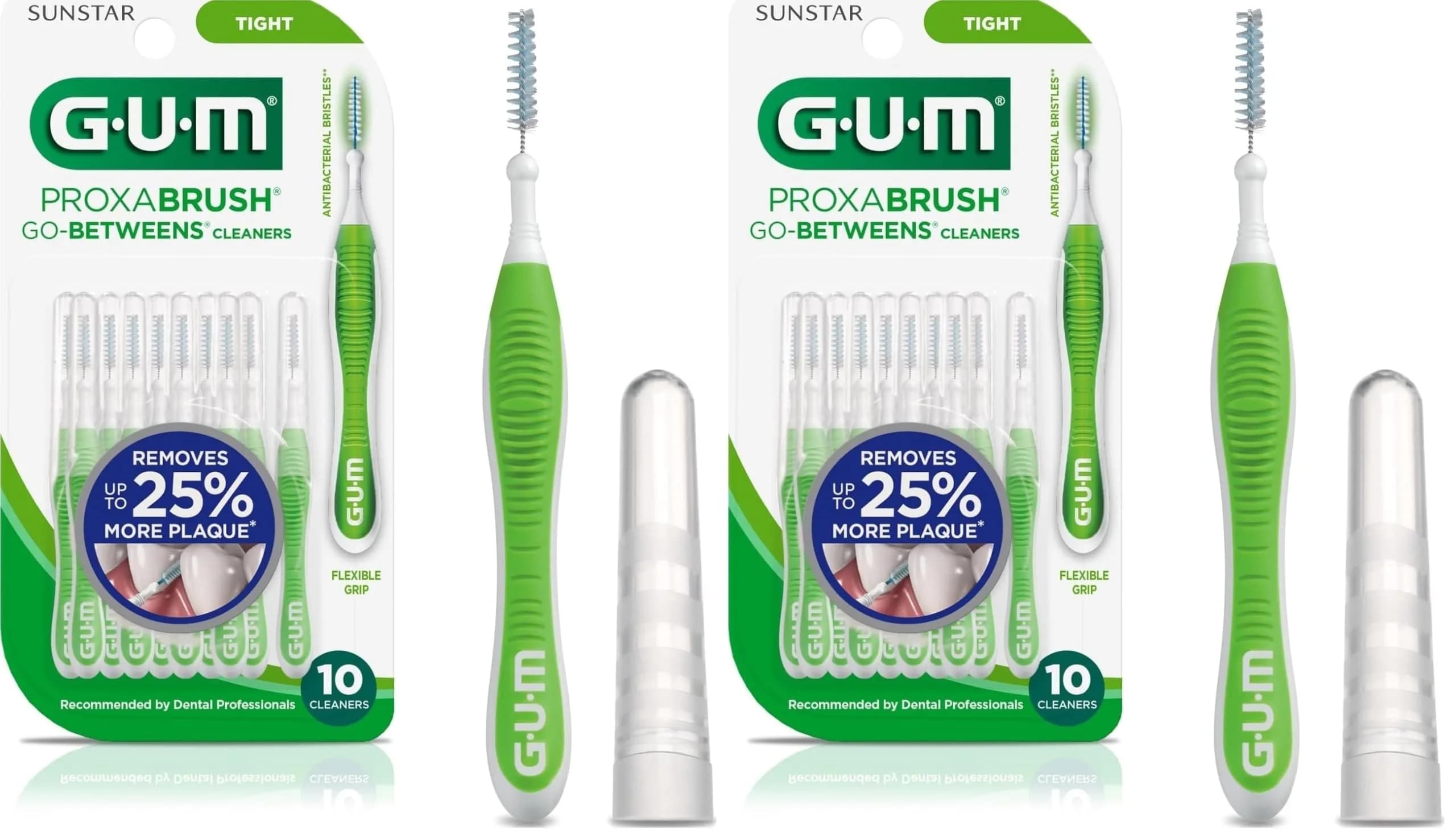 GUM Proxabrush Go-Betweens Tight Interdental Brushes 20 Count (Pack of 2) | Clinically Designed for Tight Spaces & Dental Devices - main product image
