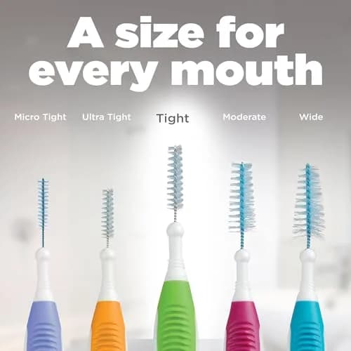 GUM Proxabrush Go-Betweens Tight Interdental Brushes 20 Count (Pack of 2) | Clinically Designed for Tight Spaces & Dental Devices thumbnail 2