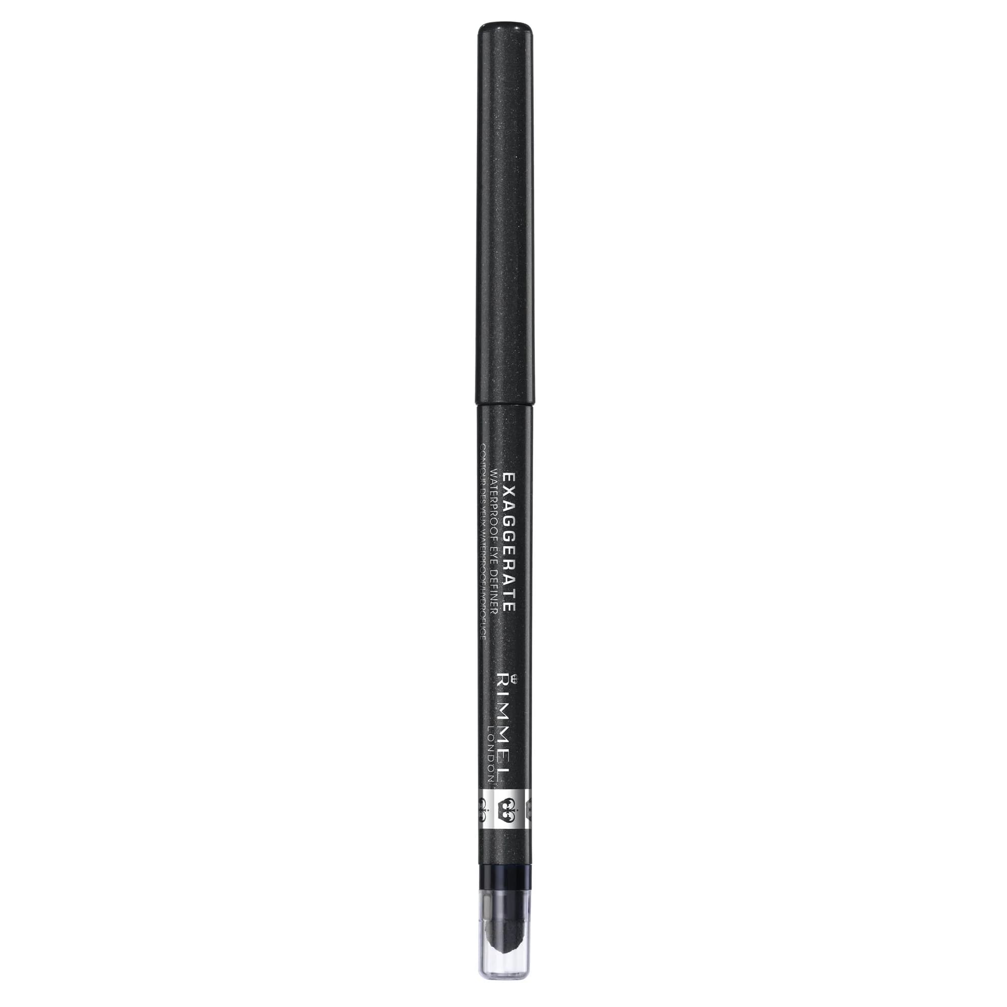 Rimmel London Exaggerate Waterproof Eye Definer Eyeliner, Starlit Black, 0.01oz (Pack of 4) | Long-Wearing, Built-In Smudger - view 2