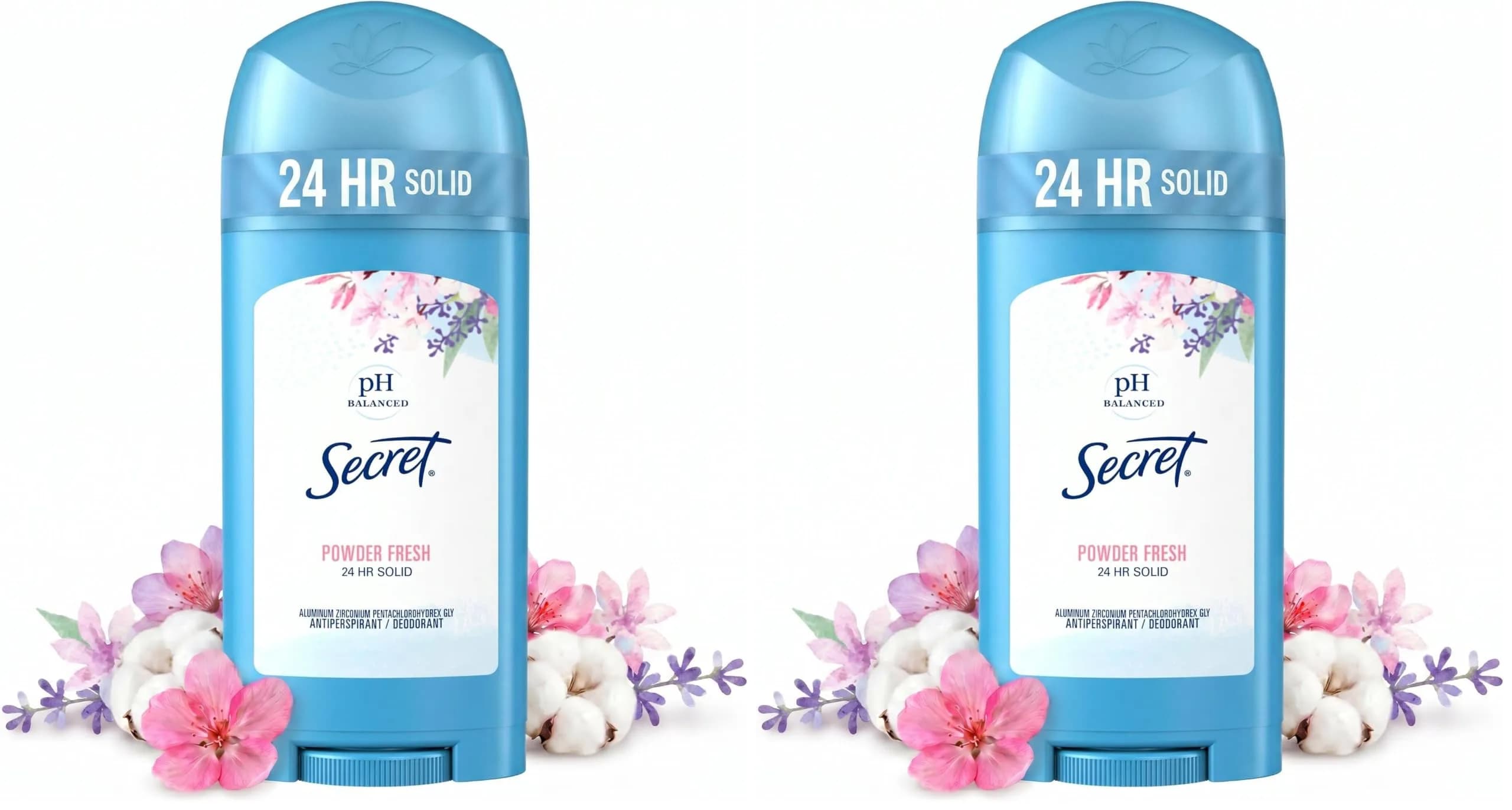 Secret Original Solid Antiperspirant Deodorant for Women, 156 g (5.4 oz) Pack of 2 | 24-Hour Sweat & Odor Protection