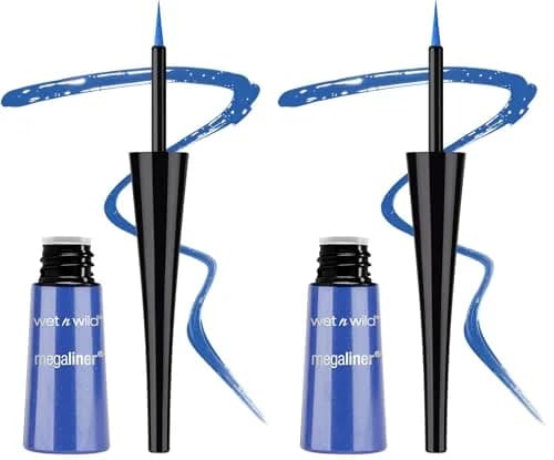 wet n wild MegaLiner Liquid Eyeliner - Voltage Blue, Pack of 2 | High-Def Pigment & Fluid Formula thumbnail 1