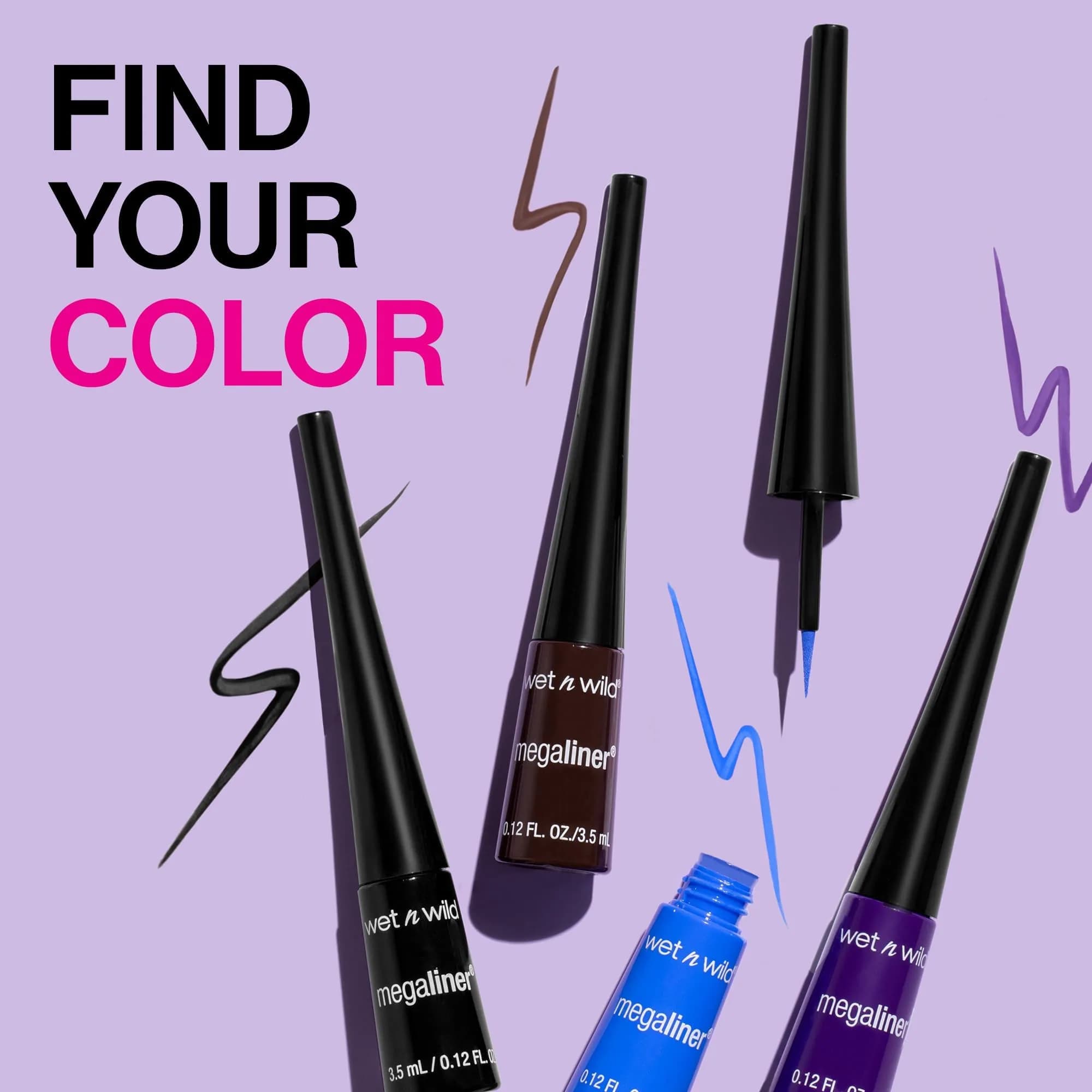 wet n wild MegaLiner Liquid Eyeliner - Voltage Blue, Pack of 2 | High-Def Pigment & Fluid Formula - view 4