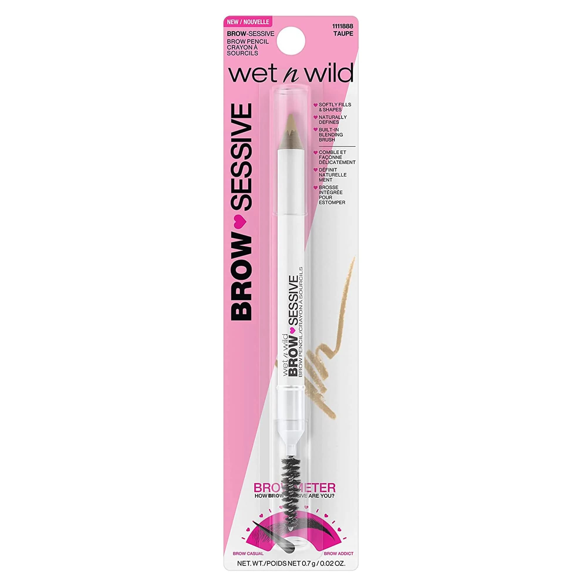 wet n wild Brow-Sessive Brow Pencil with Spoolie Brush, Taupe (2-Pack, 0.02 oz / 0.5 g) | Natural Blendable Shaping - view 4