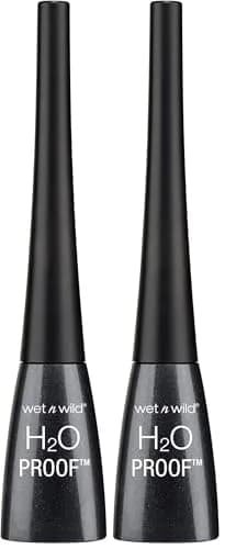 wet n wild Liquid Eyeliner H2O Proof Black 10ml (0.34 Fl Oz) | Waterproof & Smudge-Proof thumbnail 1