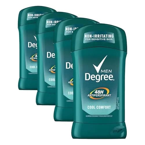 Degree Men Cool Comfort Antiperspirant Deodorant Stick for Men, 48-Hour Sweat & Odor Protection, 2.7 oz (Pack of 4) thumbnail 1