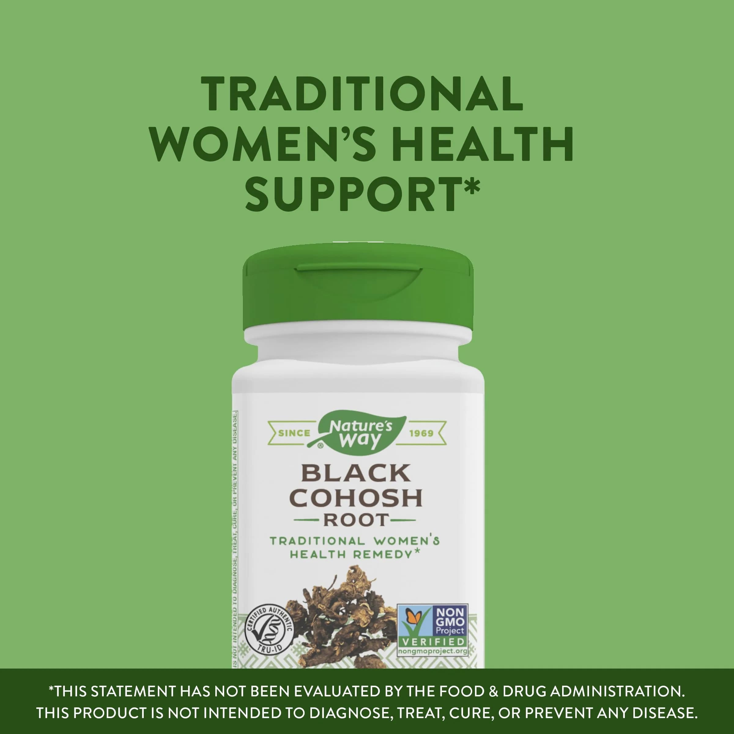 Nature's Way Black Cohosh Root Herbal Supplement 540 mg Vegan Capsules (200 Count) | Traditional Women's Health Support - view 3