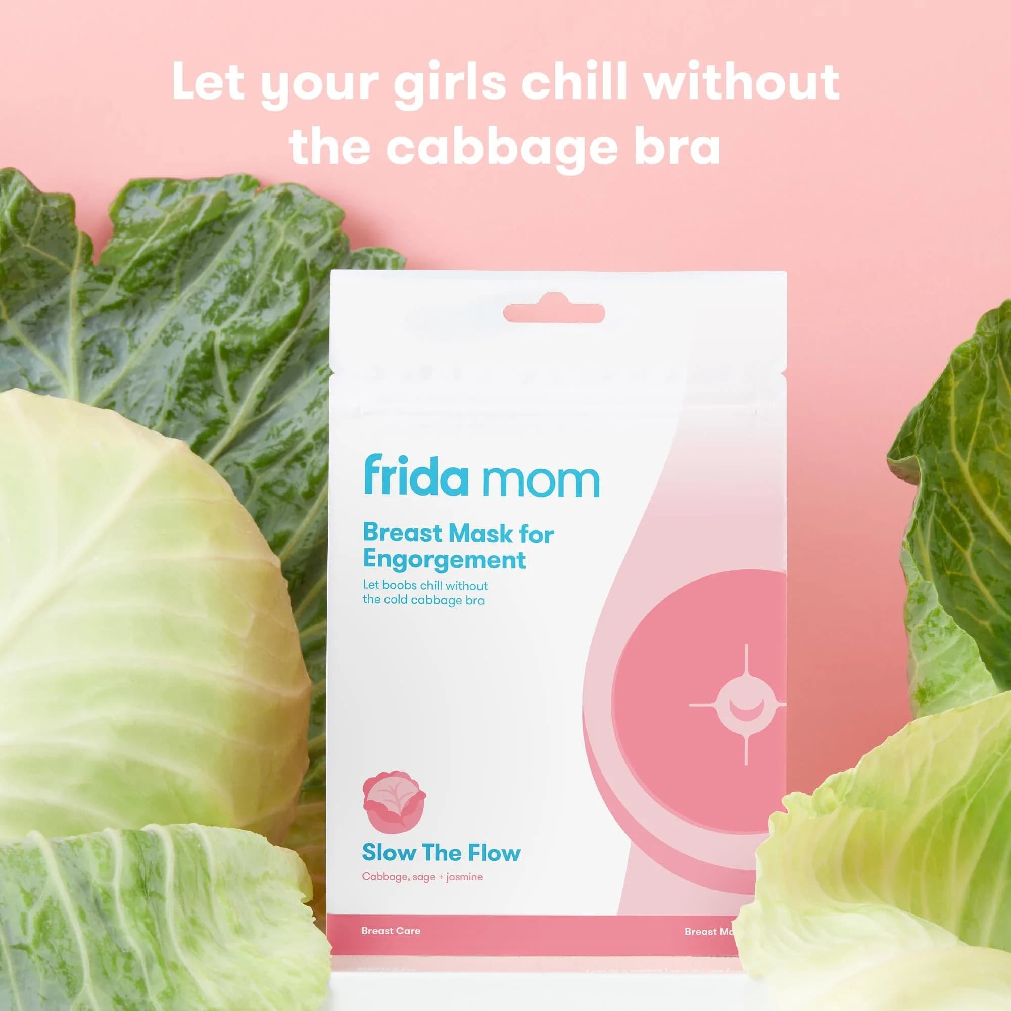 Frida Mom Breast Pads for Engorgement - Reusable Breast Mask with Cabbage, Jasmine & Sage (2 Masks) - view 3