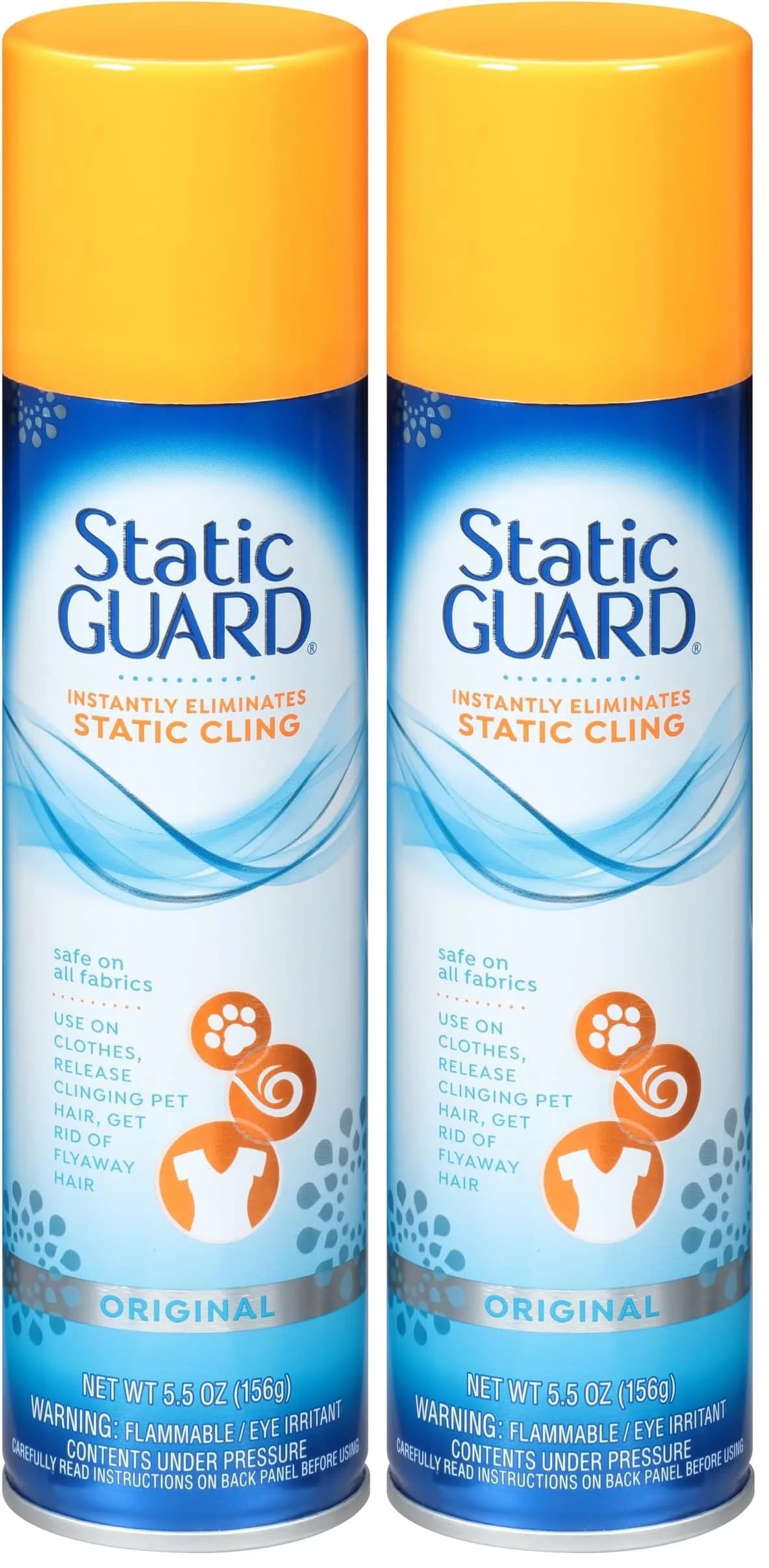 Static Guard Fabric Spray, Original Scent, 5.5 oz (156 g) | Eliminates Static Cling Instantly — Original