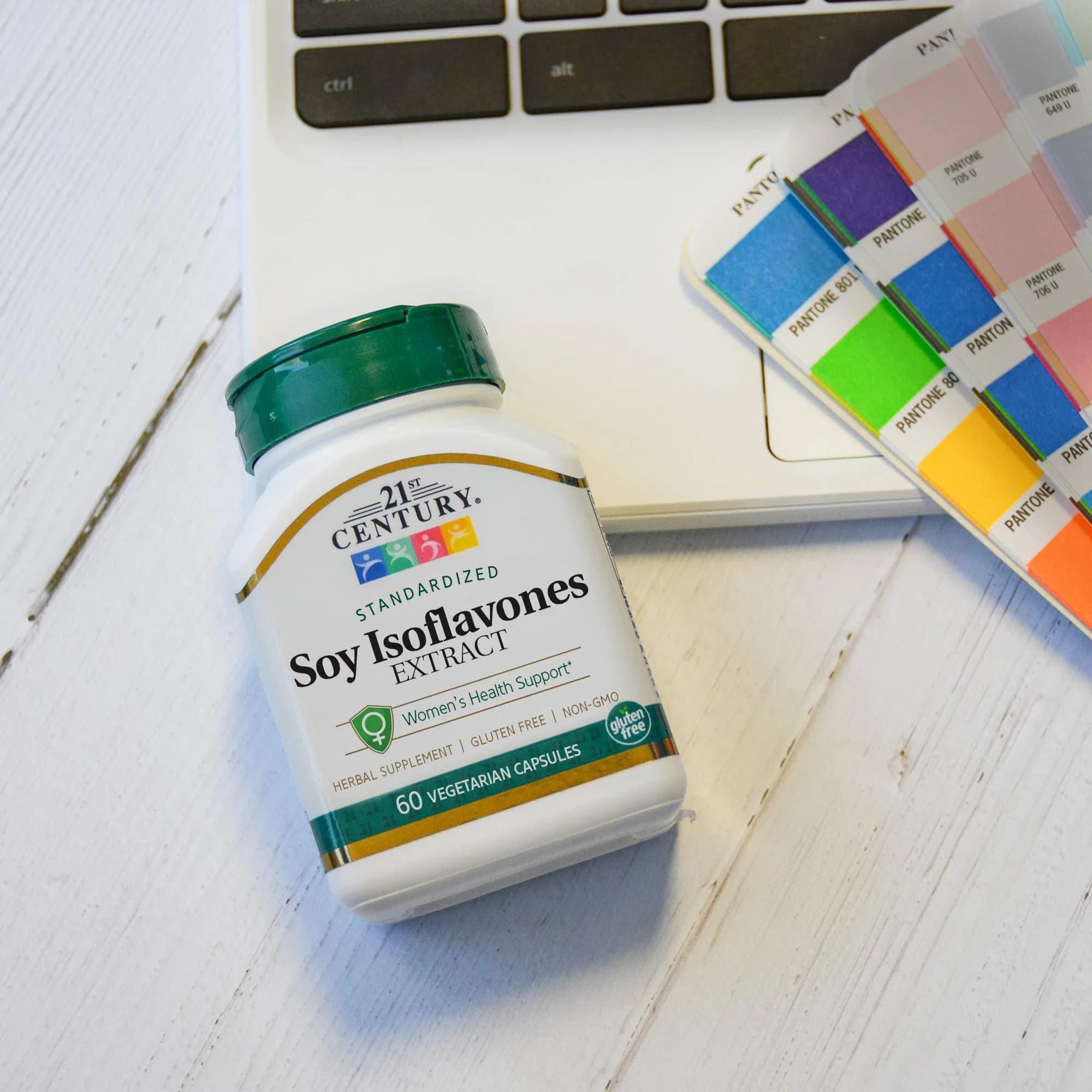 21st Century Soy Isoflavones Veg Capsules 120 Count (60 Count x 2) | Supports Menopausal Women, Heart & Bone Health - view 4