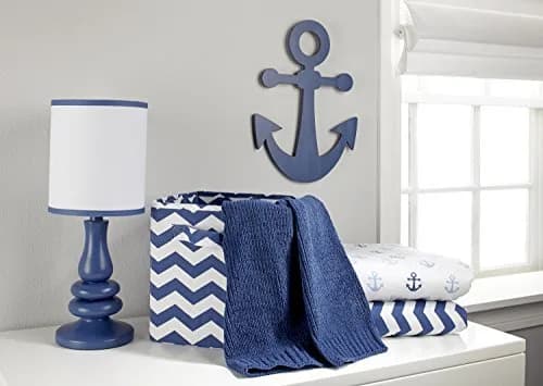 NoJo Little Love Separates Collection Anchor Shaped Wall Art, Navy (Pack of 2) | Nautical Nursery Decor thumbnail 2