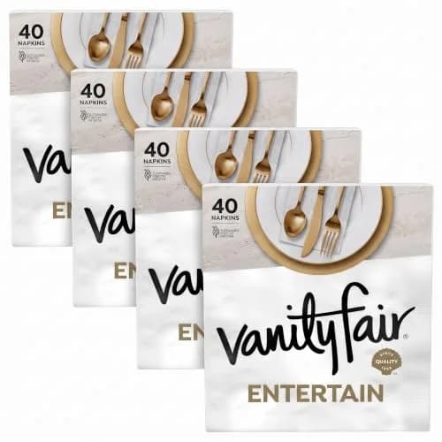 Vanity Fair Entertain Paper Napkins 160 Count | Elegant 3-Ply Disposable Napkins for Events thumbnail 1