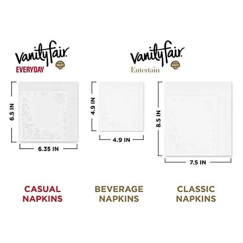 Vanity Fair Entertain Paper Napkins 160 Count | Elegant 3-Ply Disposable Napkins for Events thumbnail 5
