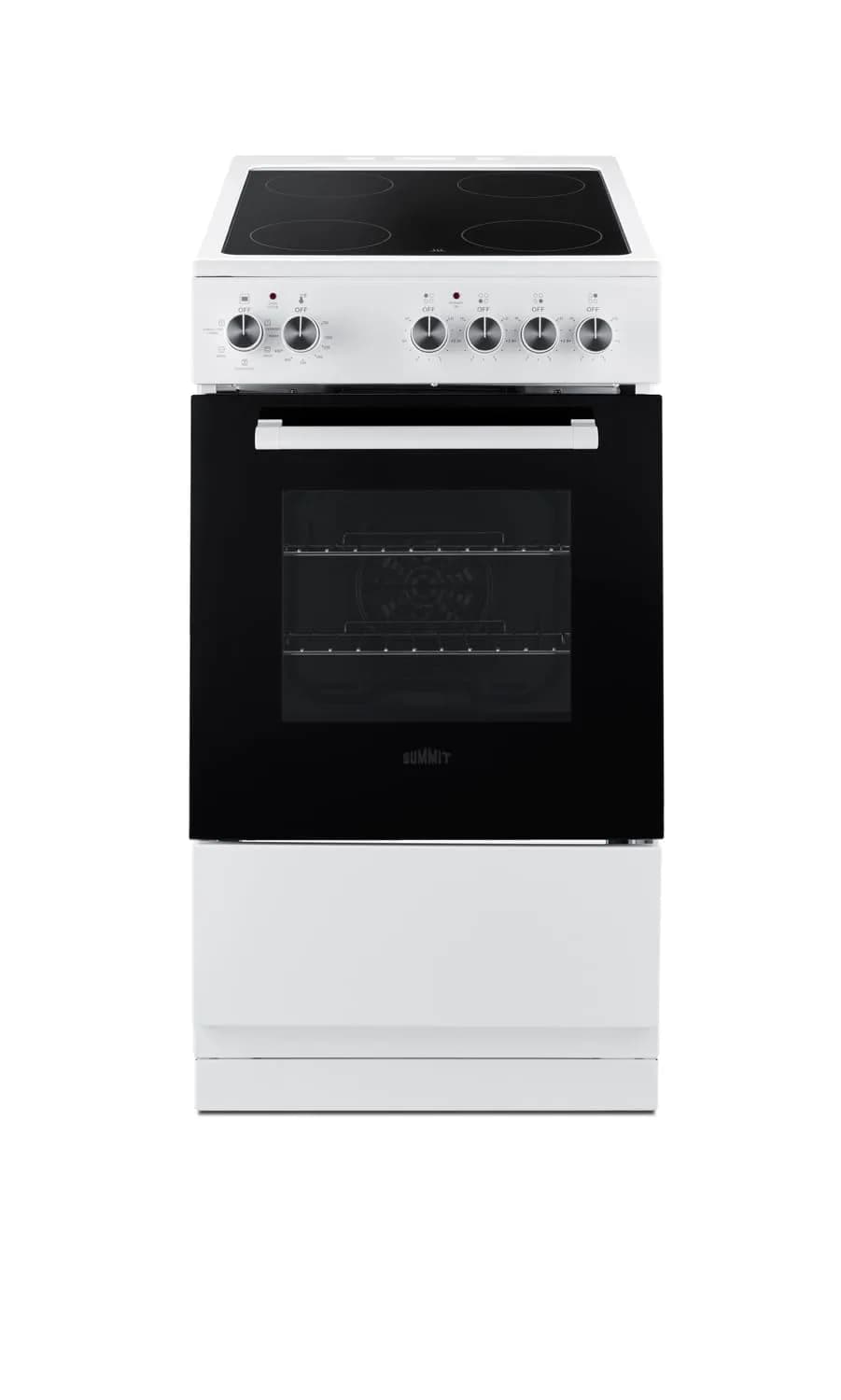 Summit 20” Electric Range, 1.87 cu.ft. ADA Compliant, White | Compact European-Made Kitchen Appliance — White
