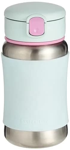 Skip Hop Stainless Steel Straw Bottle, Sparks Ice Cream, 350ml (2 Pack) | Cool Design & Non-Slip Sleeve thumbnail 2