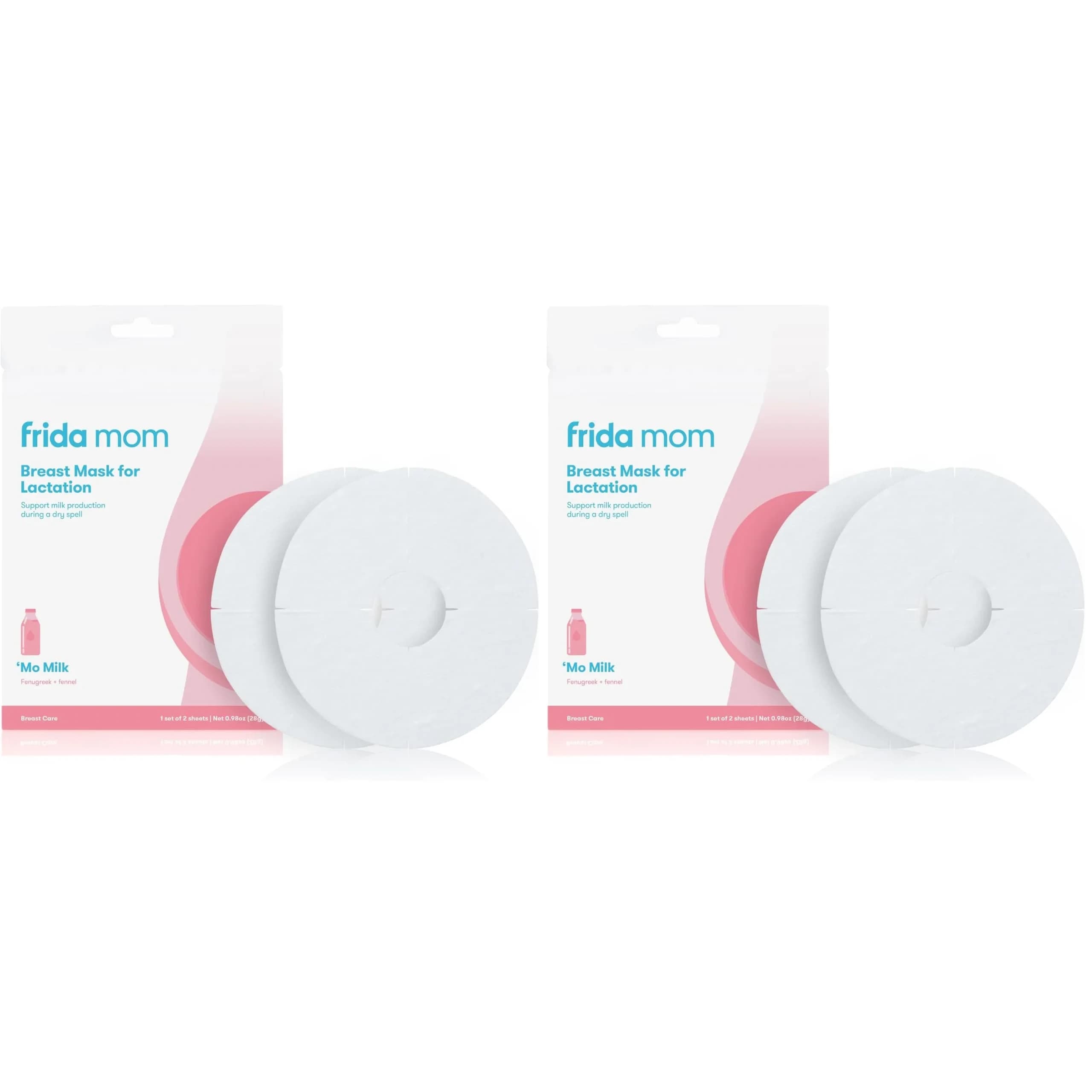 Frida Mom Breast Mask for Lactation 2 Sheet Masks | Support Milk Supply with Fenugreek + Fennel - main product image