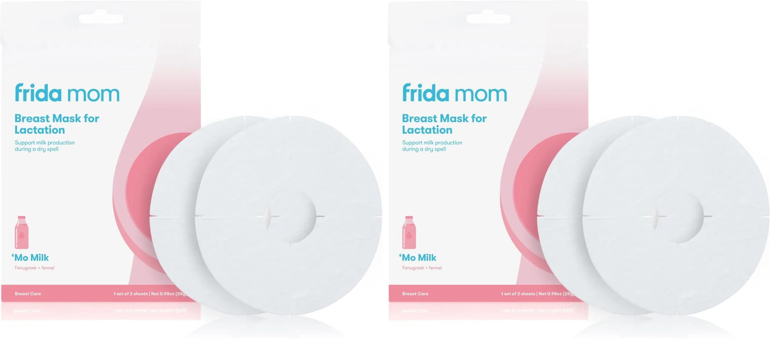 Frida Mom Breast Mask for Lactation 2 Sheet Masks | Support Milk Supply with Fenugreek + Fennel - main product image