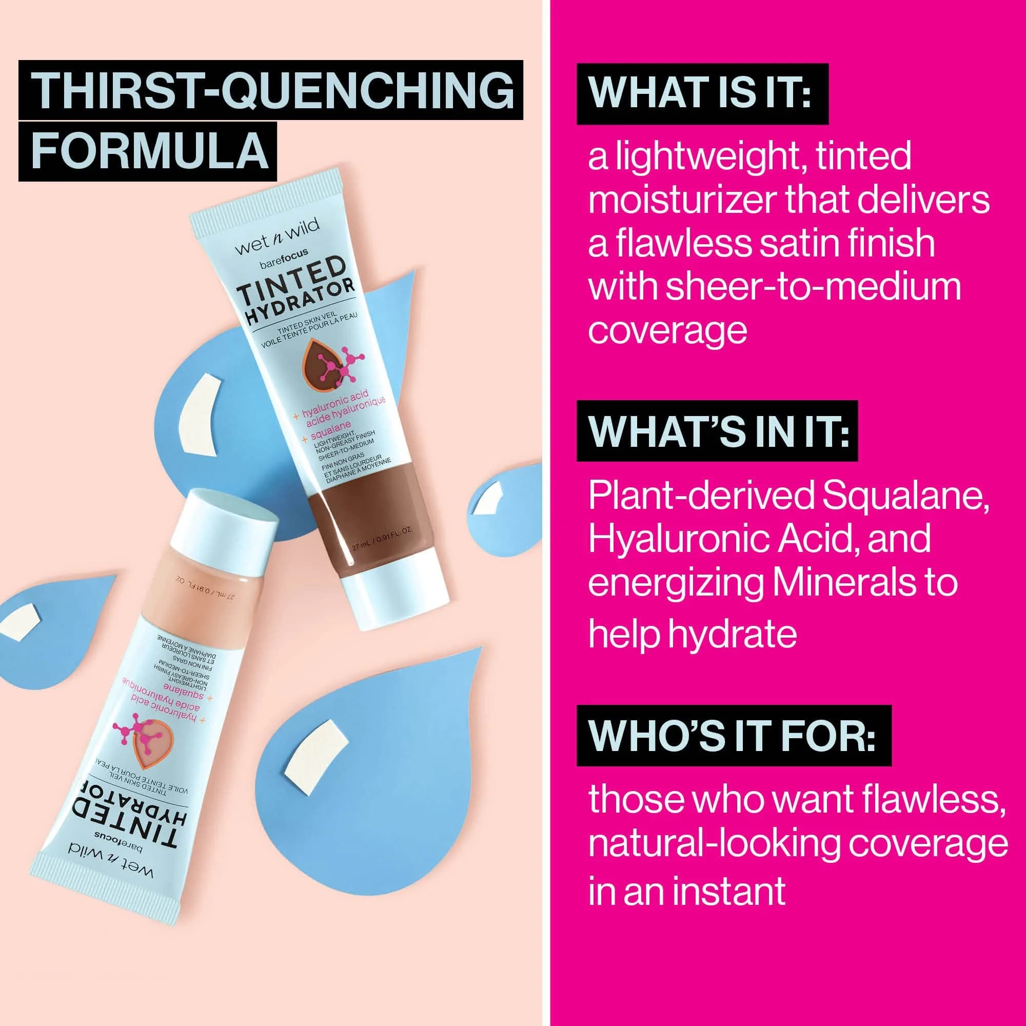 wet n wild Bare Focus Tinted Hydrator Matte Finish, Deep | Pack of 2 - view 2