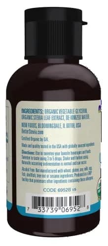 NOW Foods Better Stevia Liquid Glycerite Zero-Calorie Sweetener 118ml (4 Fl Oz) | Certified Non-GMO Low Glycemic thumbnail 3