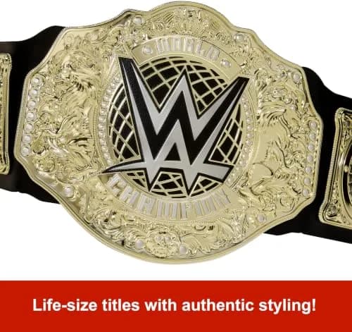 Mattel WWE World Heavyweight Championship Role Play Title Belt for Kids | 1 Size thumbnail 3