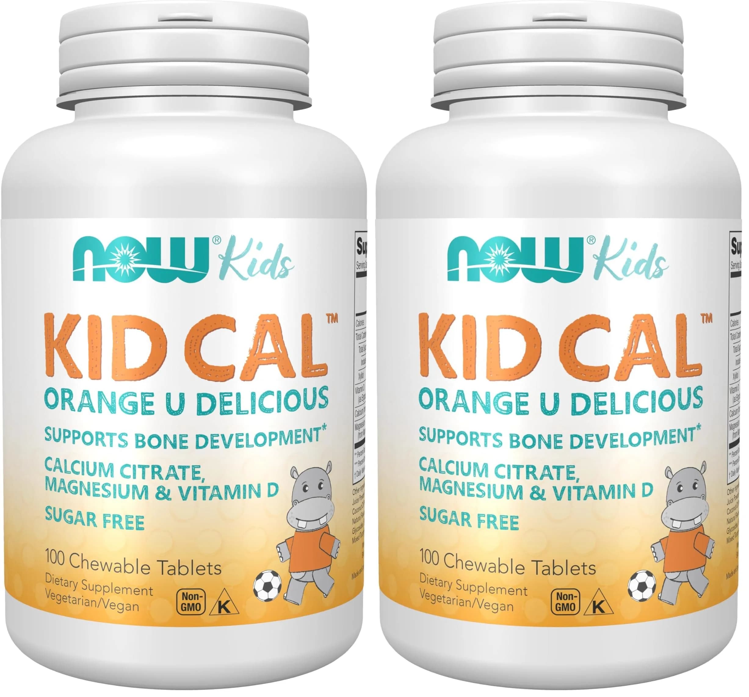 NOW Kid Cal Chewables 100 Count | Tasty Calcium & Vitamin D Support for Kids — Crema
