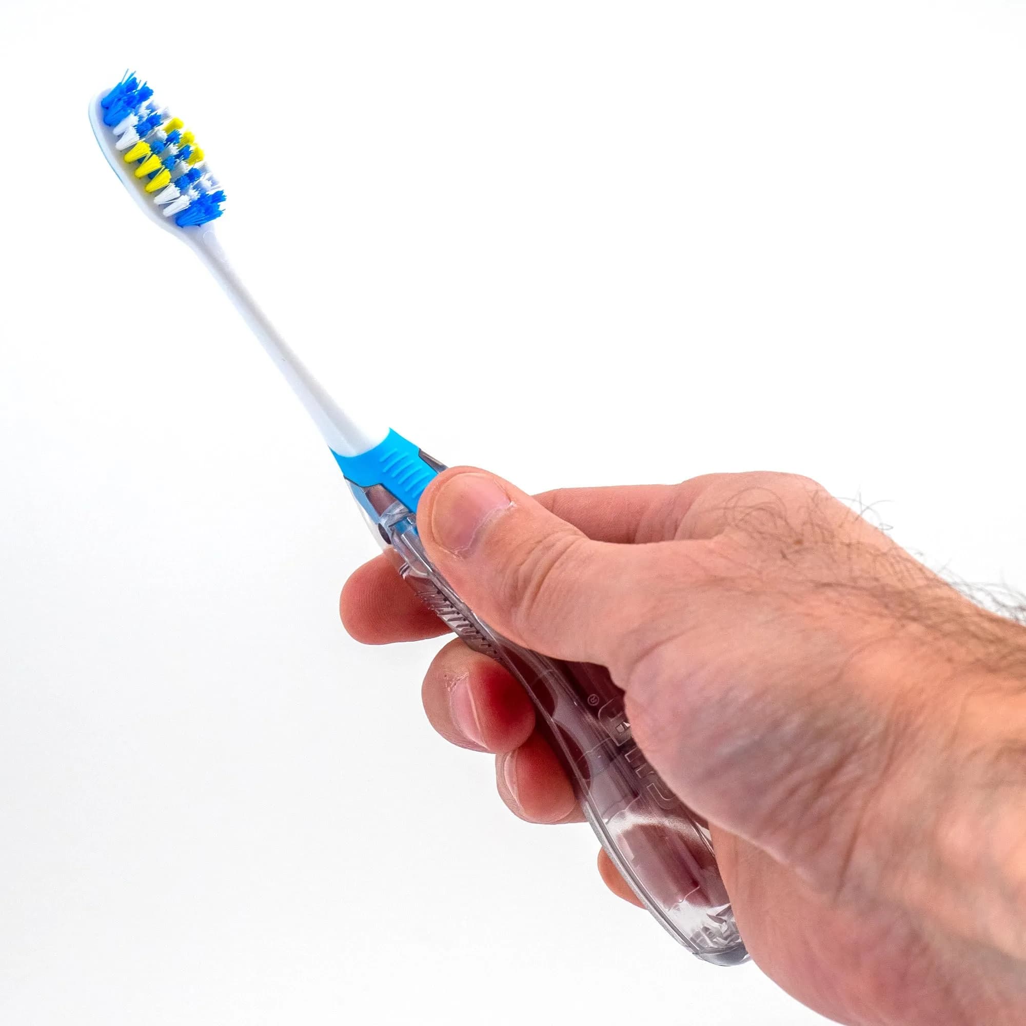 GUM Folding Travel Toothbrush 2ct (Pack of 2) | Compact Head + Tongue Cleaner, Soft Bristles - view 3