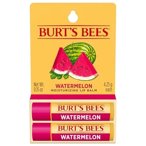 Burt's Bees Watermelon Tint-Free Lip Balm 2 Count Pack | Natural Conditioning Lip Treatment - main product image