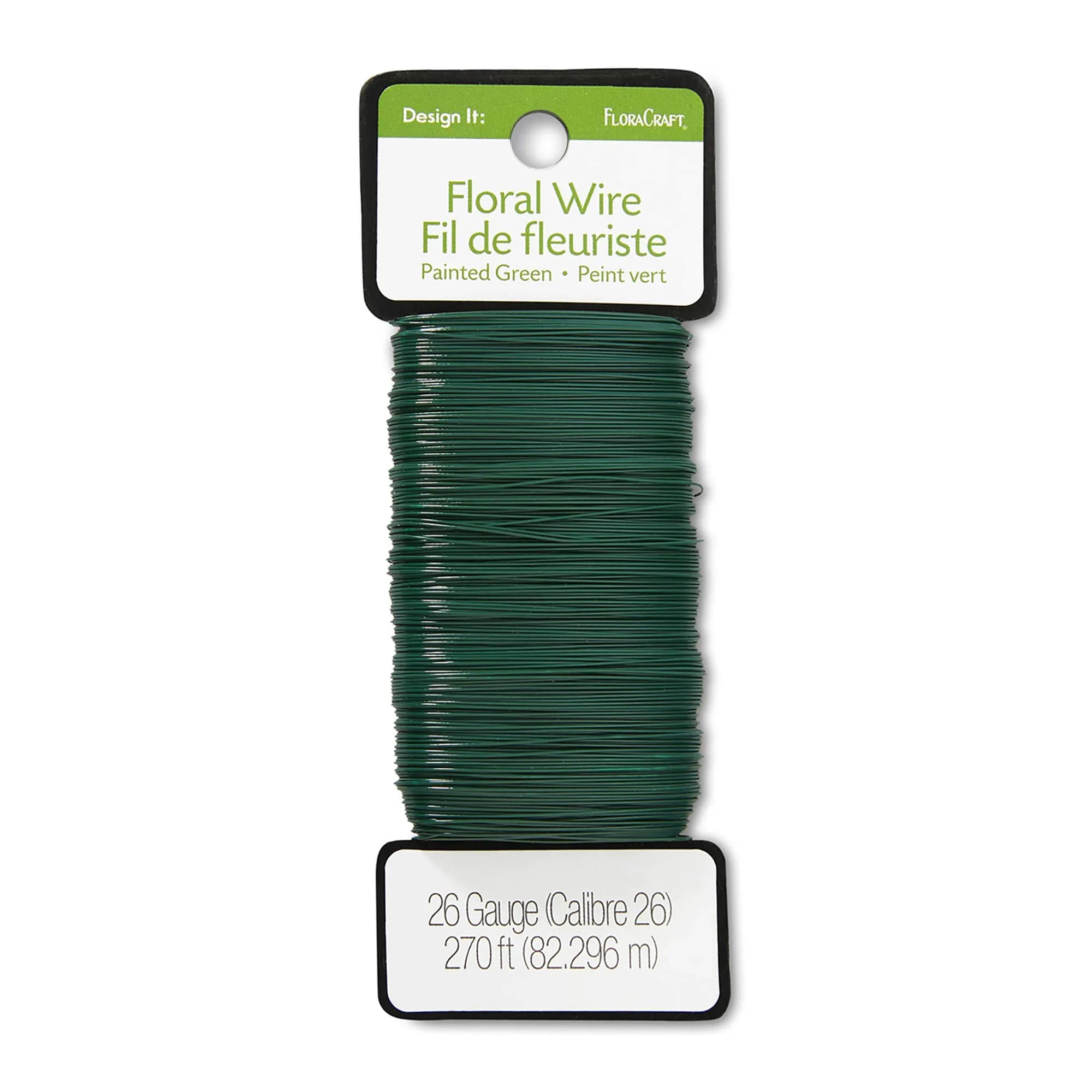 FloraCraft Green Floral Wire 270 ft (Pack of 4) | 26 Gauge Carbon Steel for Crafts - main product image