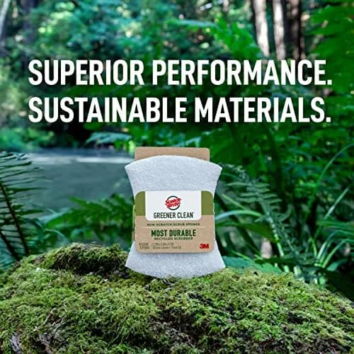 Scotch-Brite Greener Clean Non-Scratch Scrub Sponge 6-Pack | Sustainable Materials, Dishwasher Safe thumbnail 8