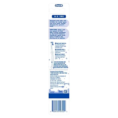 Oral-B Baby Toothbrush Featuring Disney's Pooh, Baby Soft Bristles, 0-3 Years, 2-Pack | Gentle Gum Care for Infants thumbnail 7