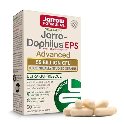 Jarrow Jarro-Dophilus EPS Advanced Probiotic 30 Capsules | Digestive & Gut Support, Vegetarian, Room Temp Stable thumbnail 1