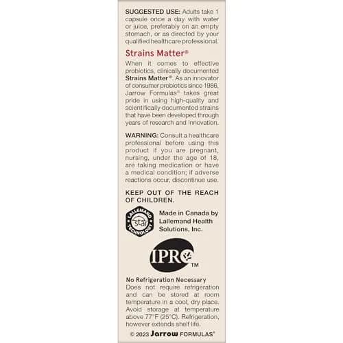 Jarrow Jarro-Dophilus EPS Advanced Probiotic 30 Capsules | Digestive & Gut Support, Vegetarian, Room Temp Stable thumbnail 7