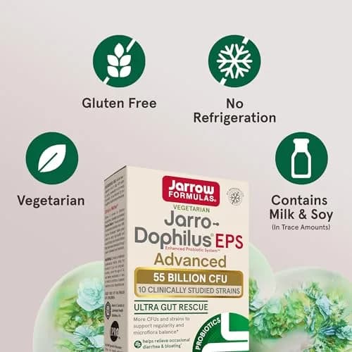 Jarrow Jarro-Dophilus EPS Advanced Probiotic 30 Capsules | Digestive & Gut Support, Vegetarian, Room Temp Stable thumbnail 3