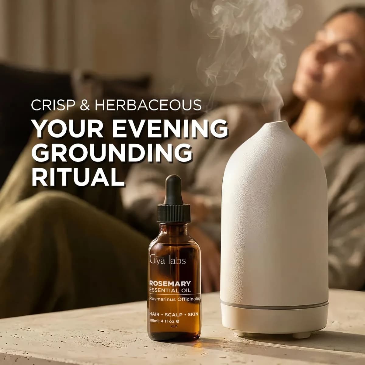 Gya Labs Pure Rosemary Essential Oil 118ml (4 Fl Oz) | Supports Fuller-Looking Hair & Scalp Wellness - view 5