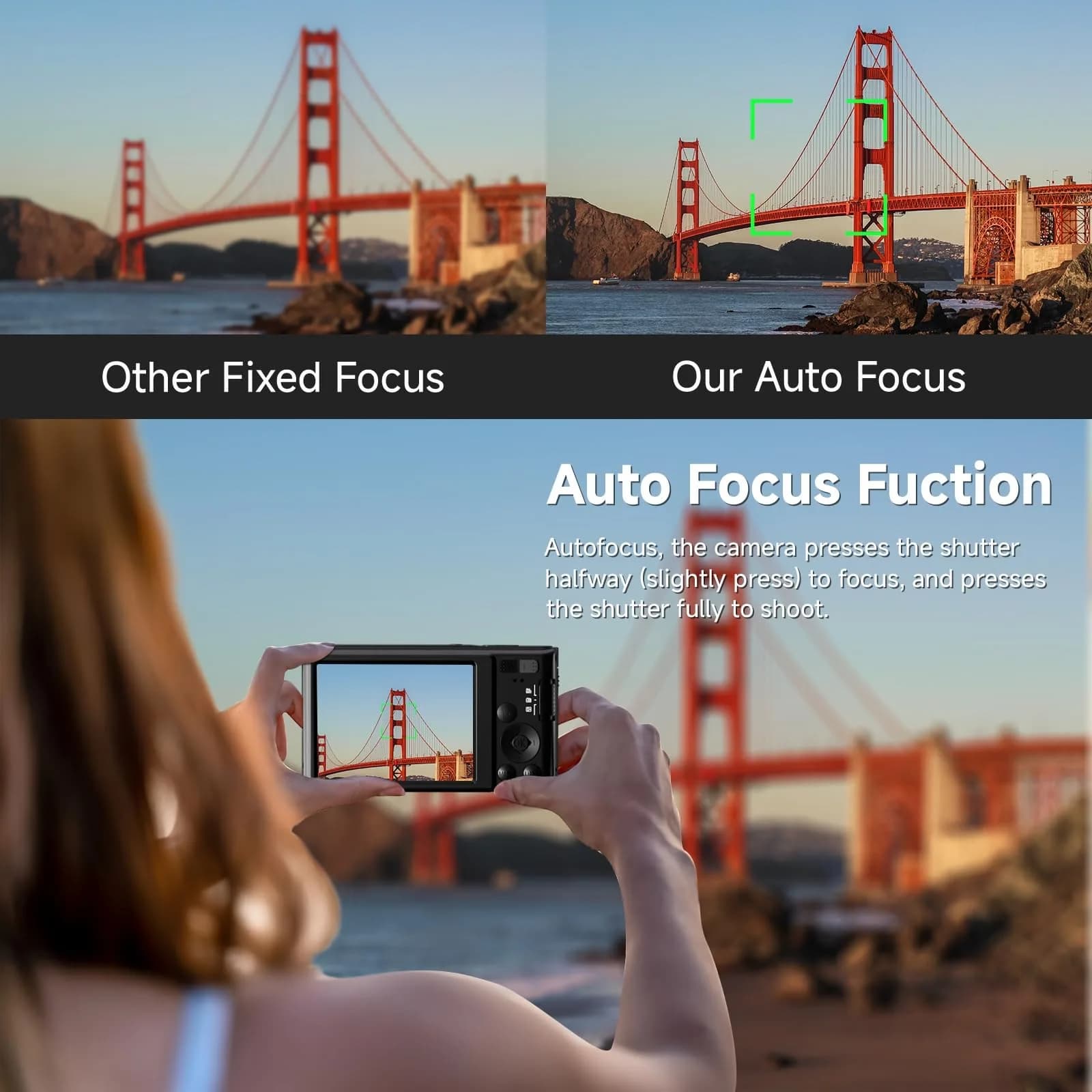 SMARTKLIK Digital Camera 4K 44MP with 64GB SD Card | Autofocus Compact Camera for Teens - view 5