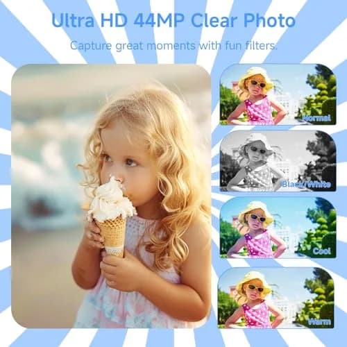 SMARTKLIK Digital Camera 4K 44MP with 64GB SD Card | Autofocus Compact Camera for Teens thumbnail 8
