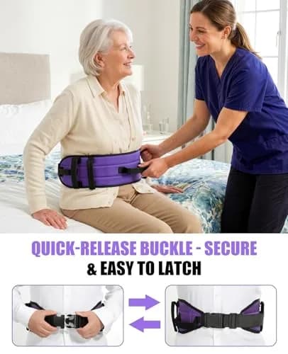 Rhino Valley Gait Belt 150cm (59in) with 7 Handles | Durable Elderly Transfer Support thumbnail 7