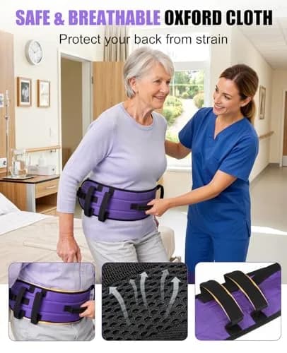 Rhino Valley Gait Belt 150cm (59in) with 7 Handles | Durable Elderly Transfer Support thumbnail 8