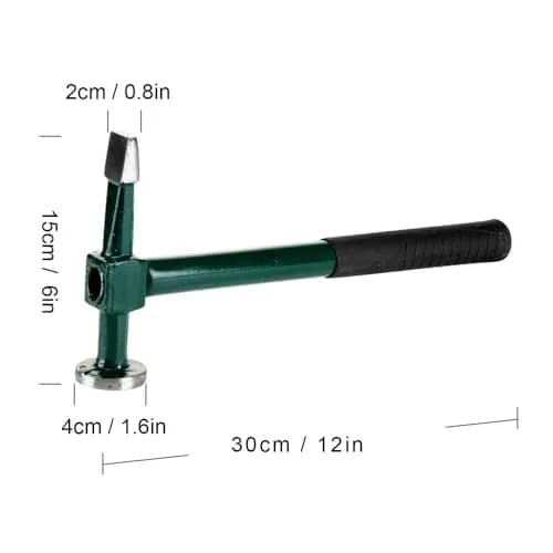 BinaryABC Sheet Metal Hammer, Auto Body Planishing Tool for Car Dent Repair, 30cm (11.8in) thumbnail 2