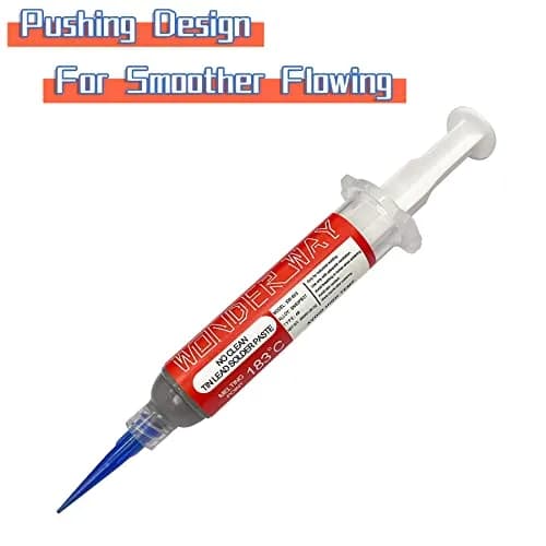 wonderway Sn63/Pb37 T4 Tin Lead Solder Paste 30g & Lead-Free Solder Flux 10cc | No Clean, Strong Viscosity thumbnail 3