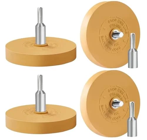 S SATC Decal Eraser Wheel 8.6cm (3.4in) | 4 Pack Rubber Wheel for Drill Emblem Removal thumbnail 1