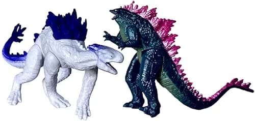 TwCare Dinosaur & Dragon Action Figures Set of 10 | Godzilla x Kong Battle Roar Cake Toppers (4.5 in length, 3.8 in height) thumbnail 5