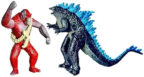 TwCare Dinosaur & Dragon Action Figures Set of 10 | Godzilla x Kong Battle Roar Cake Toppers (4.5 in length, 3.8 in height) thumbnail 6