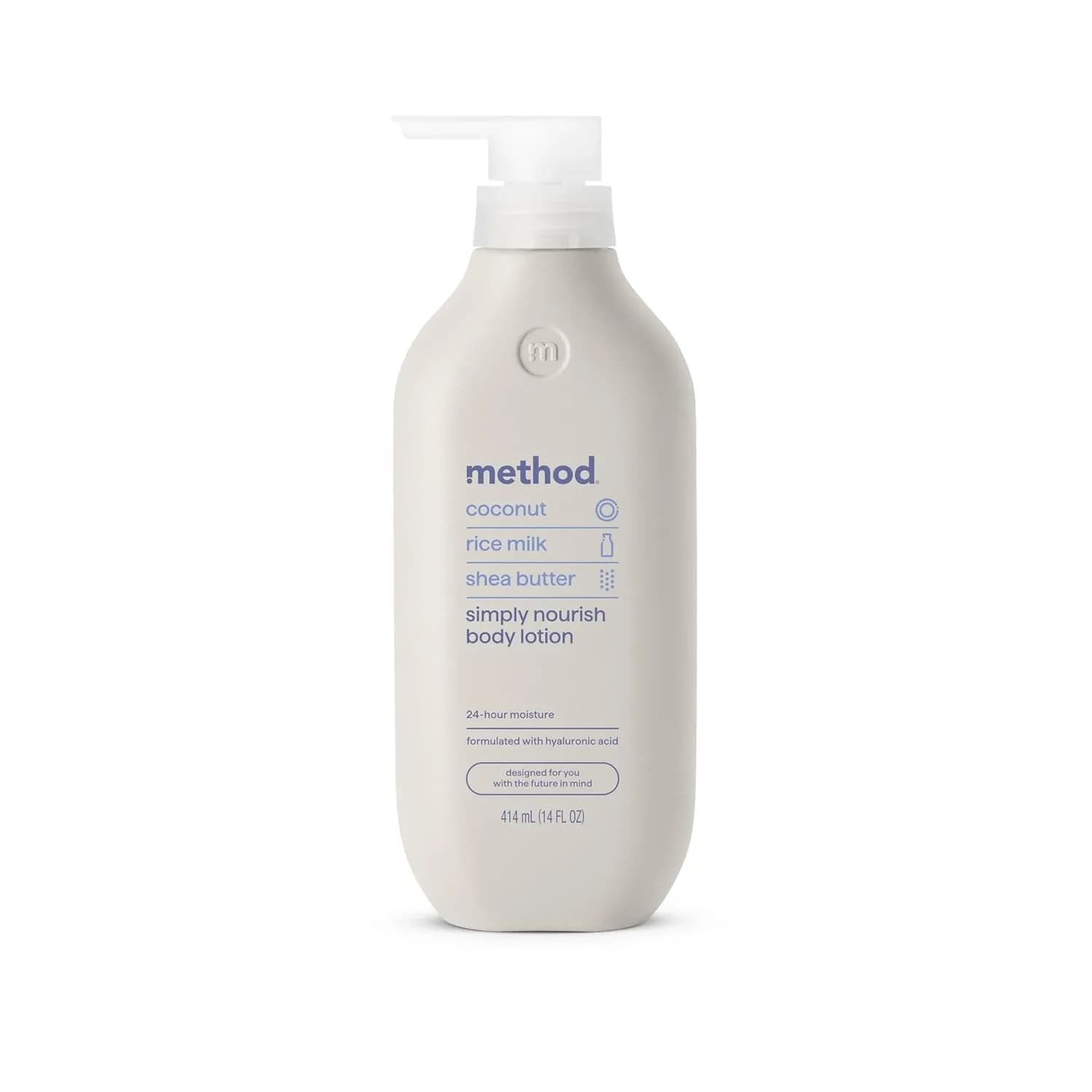 Method Pure Peace Body Lotion 414ml (14 fl oz) | 24hr Moisture with Hyaluronic Acid & Shea Butter — No Color