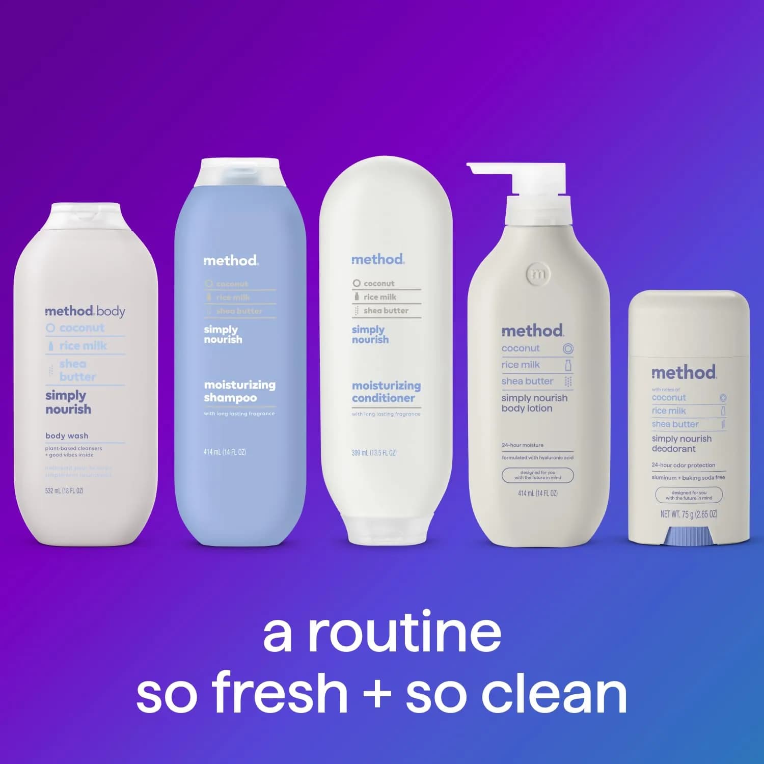 method Simply Nourish Body Lotion 414ml (14 fl oz) | 24hr Moisture with Hyaluronic Acid & Shea Butter - view 6