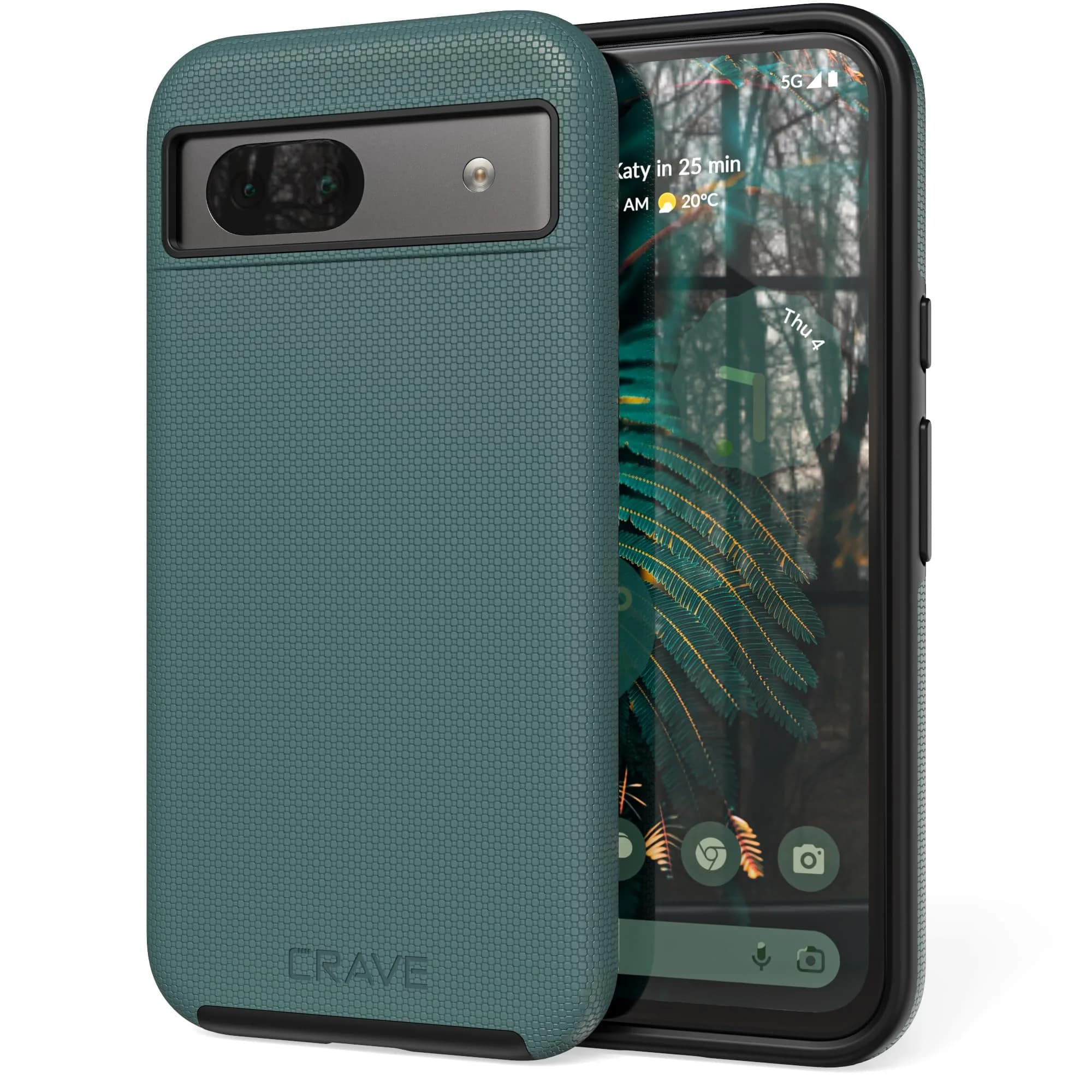 Crave Dual Guard for Google Pixel 8a Case - Forest Green | Dual Layer TPU/PC Protection — Forest Green