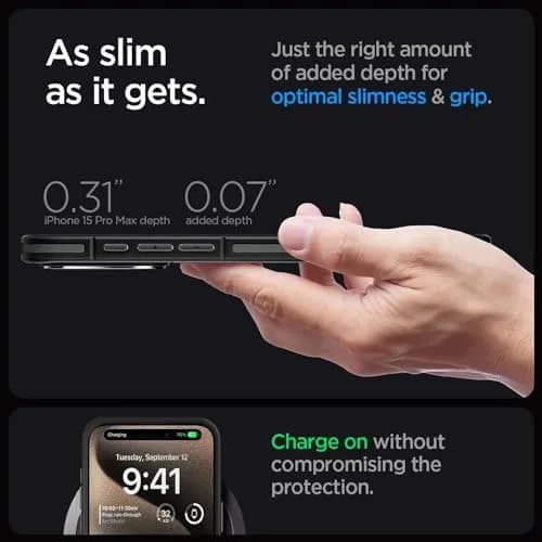 X-level for iPhone 15 Pro Max Case, Compatible with MagSafe, Frosted Black | Slim, Impact-Resistant & Fast Charging Support thumbnail 6