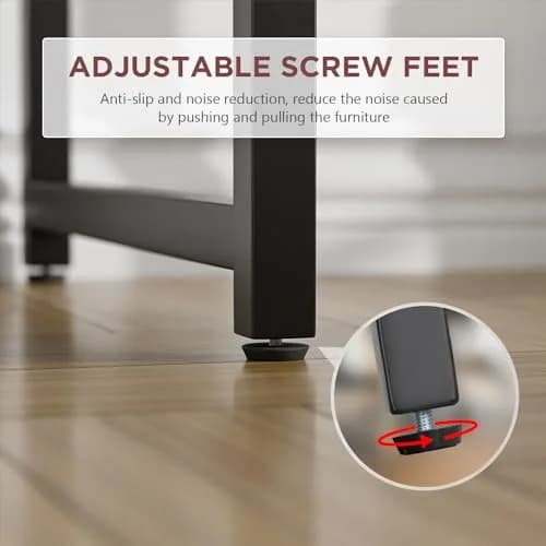 PayLessHere 39 Inch Computer Desk Brown | Sturdy Office Desk with Metal Frame & Water-Resistant Surface thumbnail 4