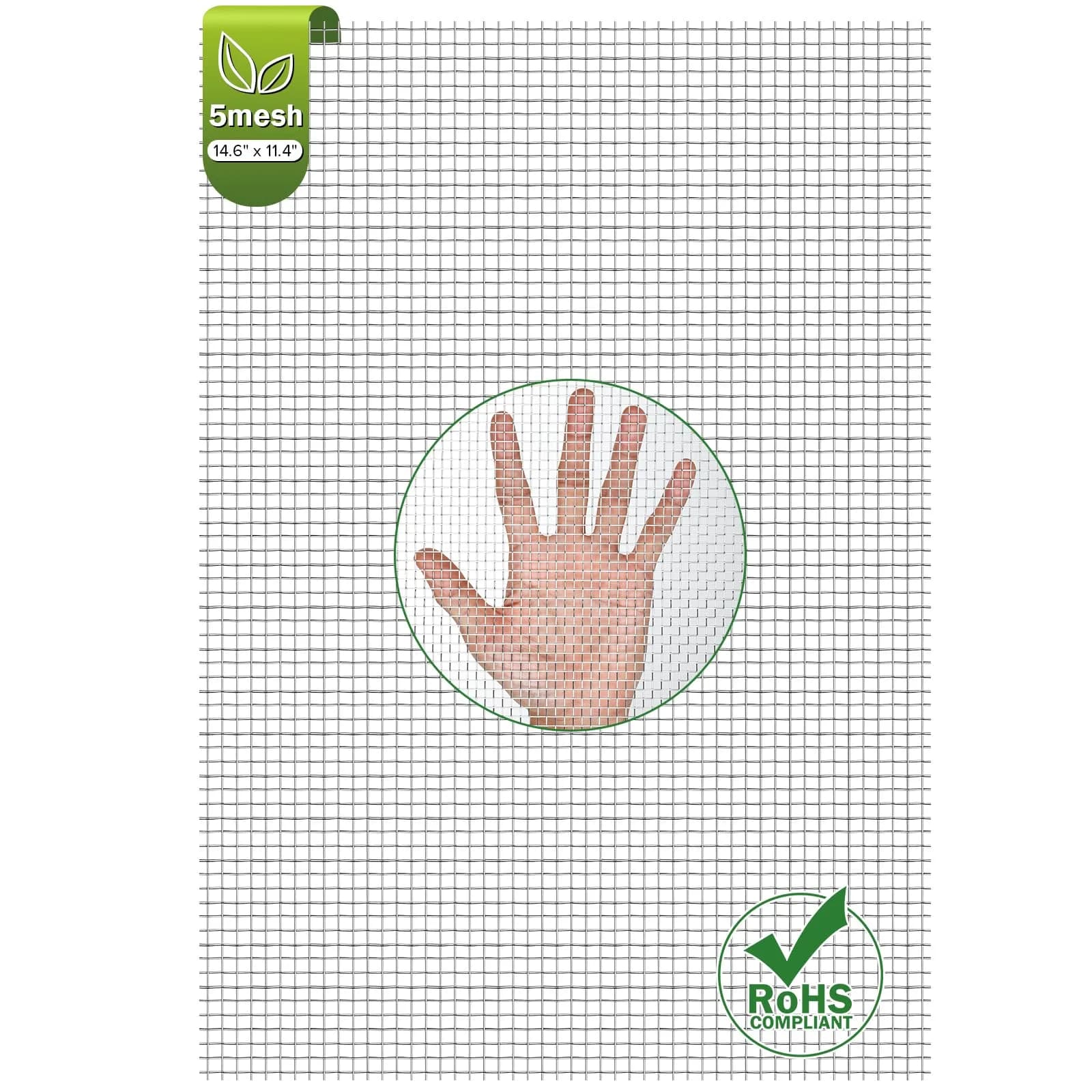 Valchoose 304 Stainless Steel Woven Mesh Screen 37.2cm x 29.2cm (14.6"x11.4") | 5 Mesh Easy Cut Rustproof for DIY & Protection